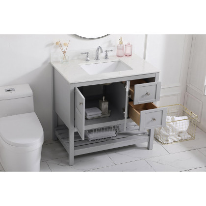 Elegant Bathroom Vanity - Gray (VF16436GR-BS)