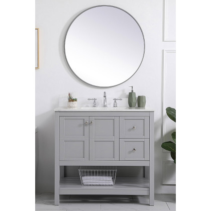 Elegant Bathroom Vanity - Gray (VF16436GR-BS)