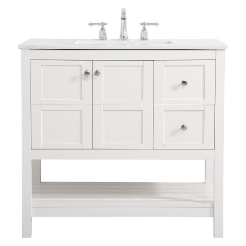 Elegant Bathroom Vanity - White (VF16436WH)