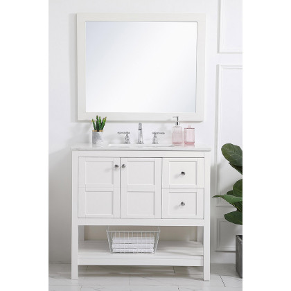 Elegant Bathroom Vanity - White (VF16436WH)