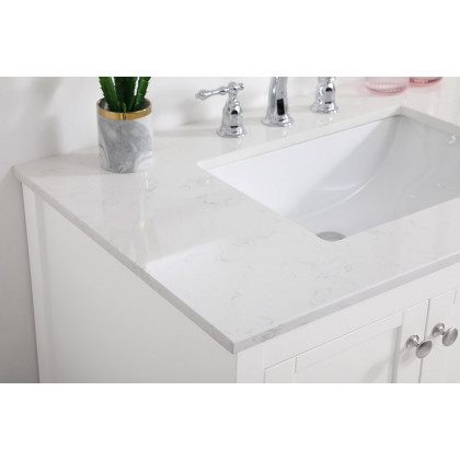 Elegant Bathroom Vanity - White (VF16436WH)