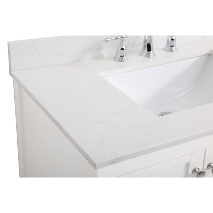 Elegant Bathroom Vanity - White (VF16436WH-BS)