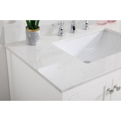 Elegant Bathroom Vanity - White (VF16436WH-BS)