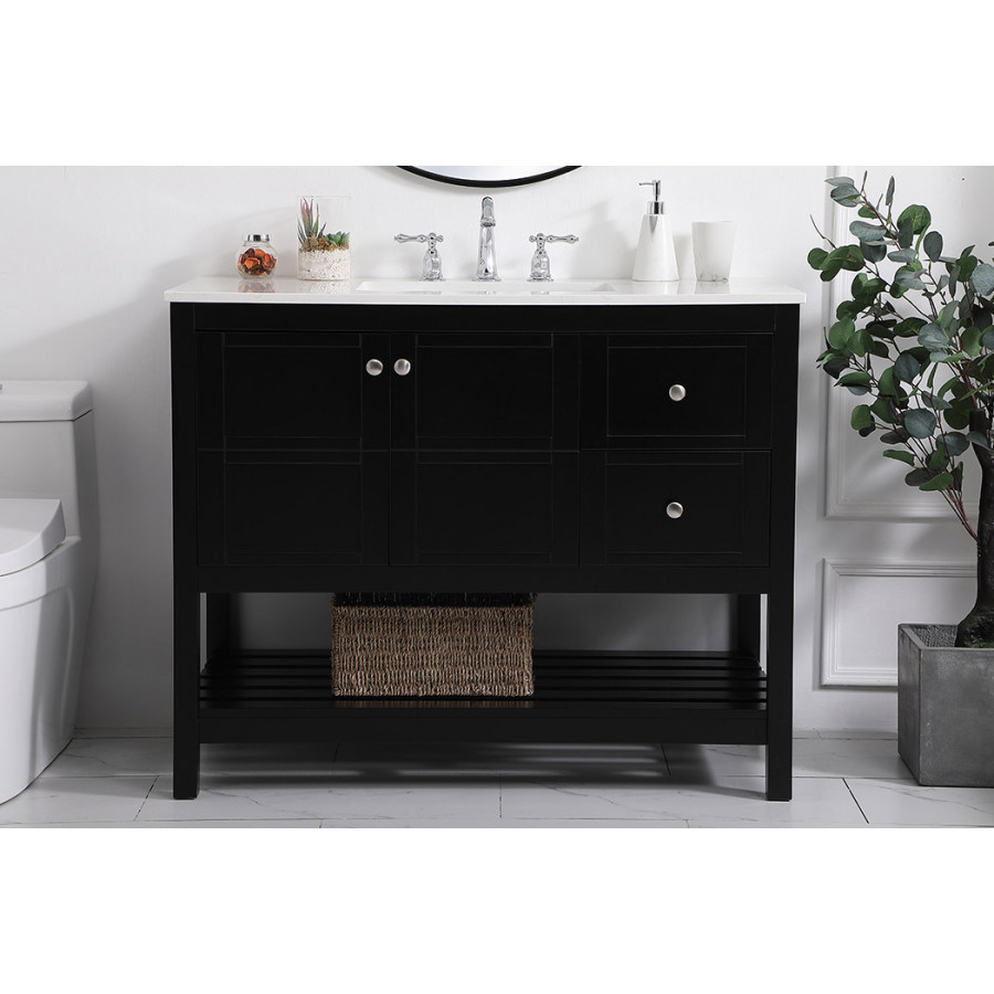 Elegant Bathroom Vanity - Black (VF16442BK)