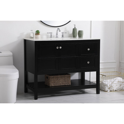 Elegant Bathroom Vanity - Black (VF16442BK)