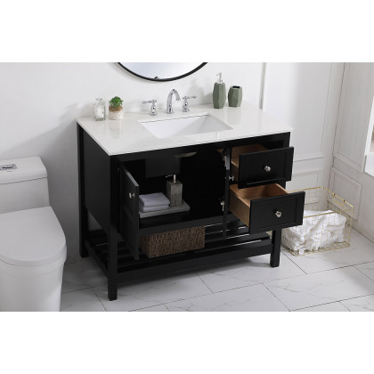 Elegant Bathroom Vanity - Black (VF16442BK)