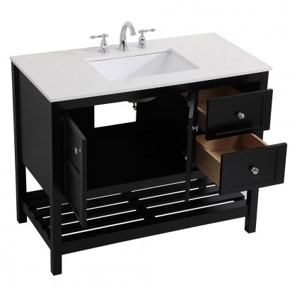 Elegant Bathroom Vanity - Black (VF16442BK)