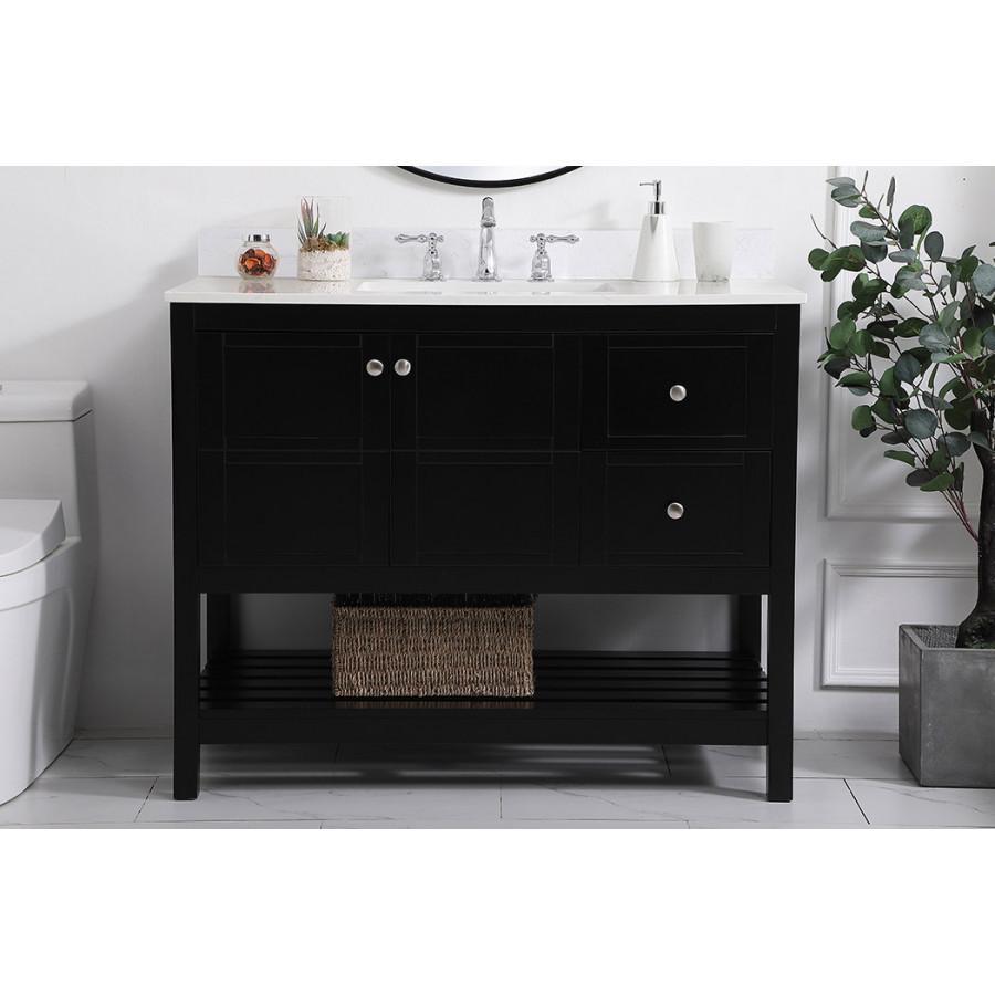 Elegant Bathroom Vanity - Black (VF16442BK-BS)