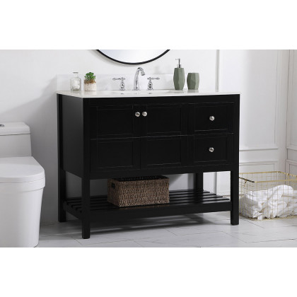 Elegant Bathroom Vanity - Black (VF16442BK-BS)