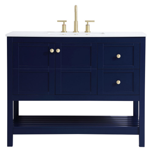 Elegant Bathroom Vanity - Blue (VF16442BL)