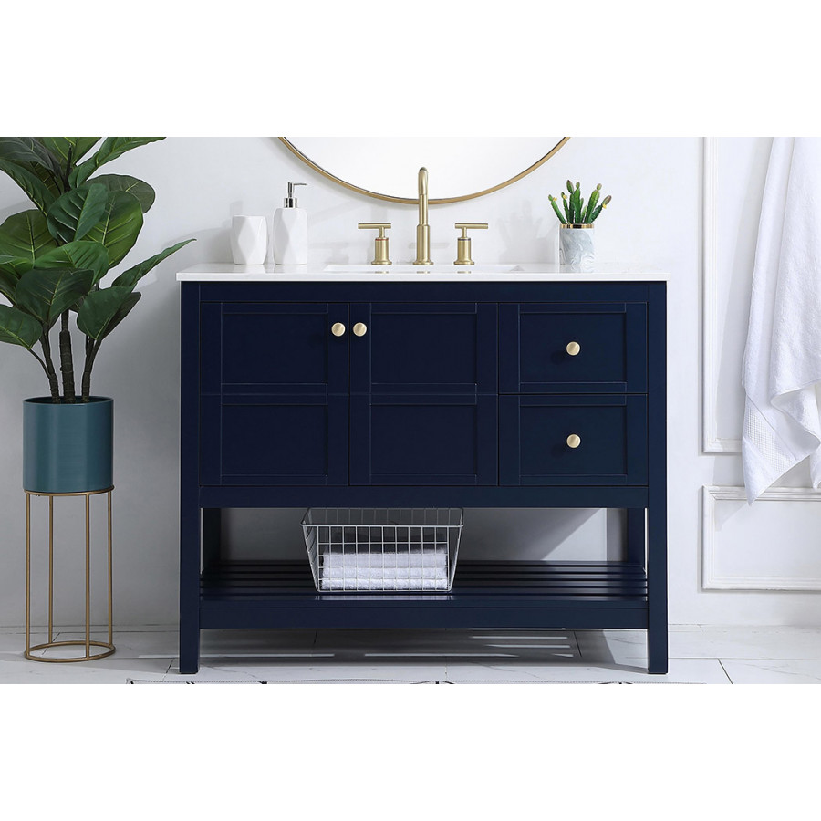 Elegant Bathroom Vanity - Blue (VF16442BL)