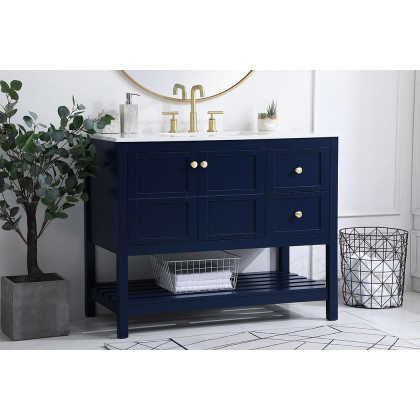 Elegant Bathroom Vanity - Blue (VF16442BL)