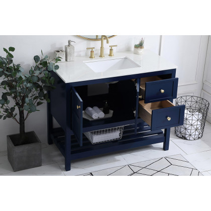 Elegant Bathroom Vanity - Blue (VF16442BL)