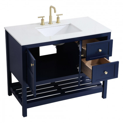Elegant Bathroom Vanity - Blue (VF16442BL)