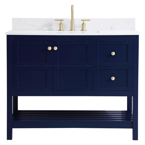 Elegant Bathroom Vanity - Blue (VF16442BL-BS)