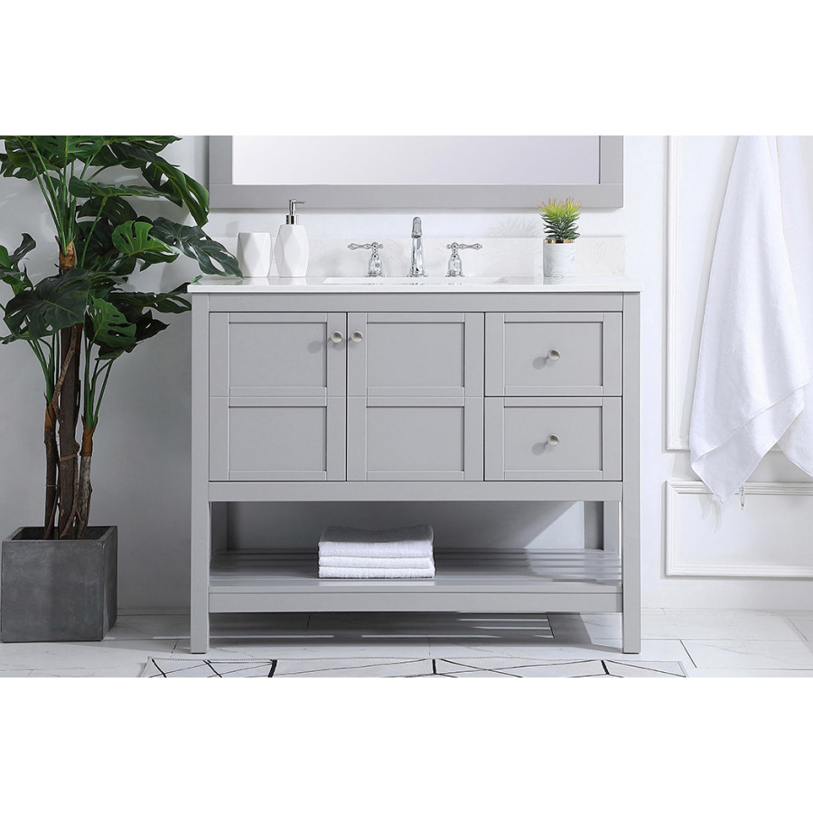 Elegant Bathroom Vanity - Gray (VF16442GR-BS)
