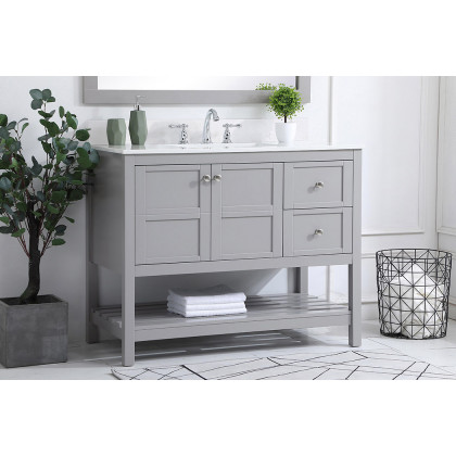 Elegant Bathroom Vanity - Gray (VF16442GR-BS)