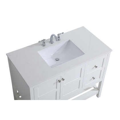 Elegant Bathroom Vanity - White (VF16442WH)