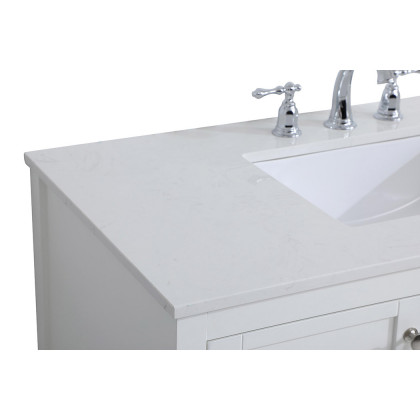 Elegant Bathroom Vanity - White (VF16442WH)