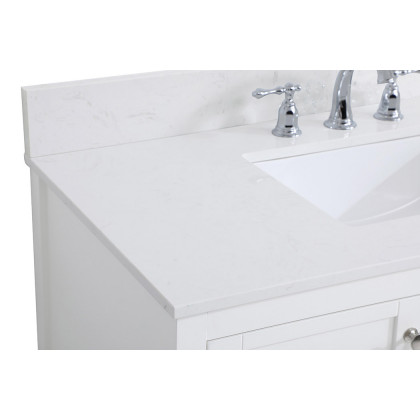 Elegant Bathroom Vanity - White (VF16442WH-BS)
