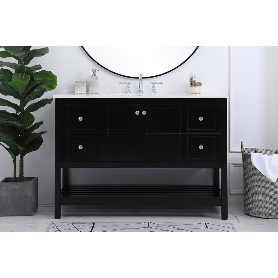 Elegant Bathroom Vanity - Black (VF16448BK)