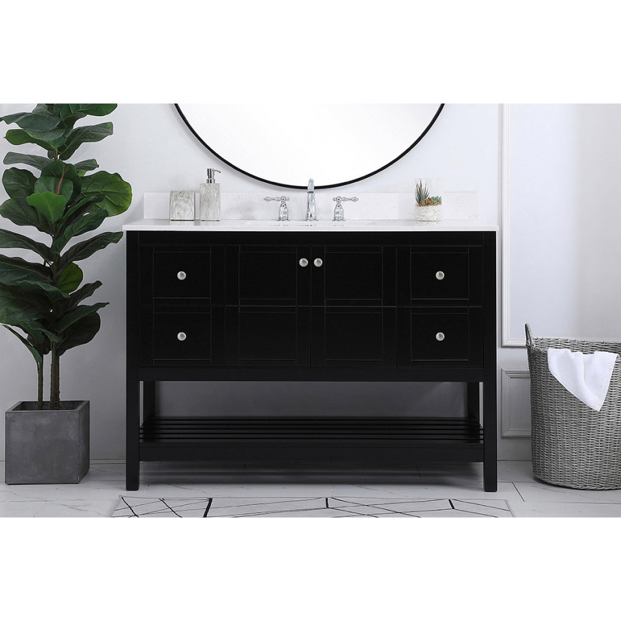Elegant Bathroom Vanity - Black (VF16448BK-BS)