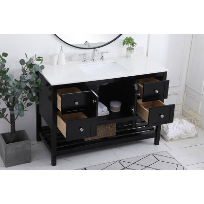 Elegant Bathroom Vanity - Black (VF16448BK-BS)
