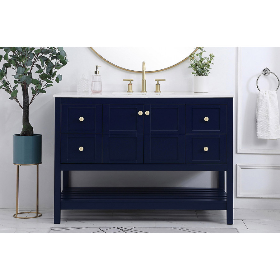 Elegant Bathroom Vanity - Blue (VF16448BL)