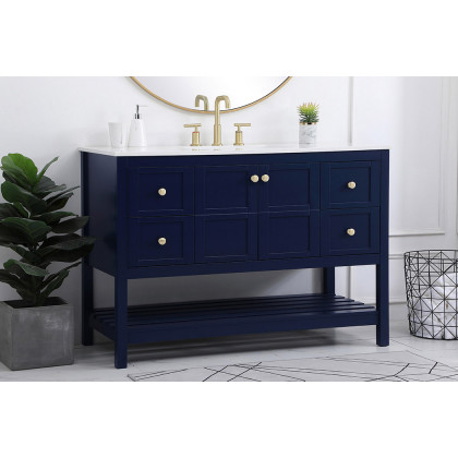 Elegant Bathroom Vanity - Blue (VF16448BL)