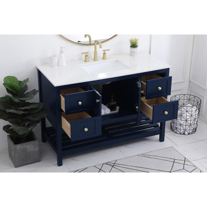 Elegant Bathroom Vanity - Blue (VF16448BL)