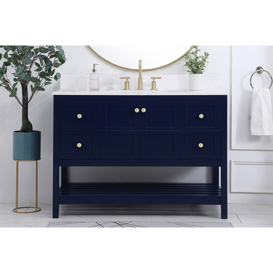 Elegant Bathroom Vanity - Blue (VF16448BL-BS)