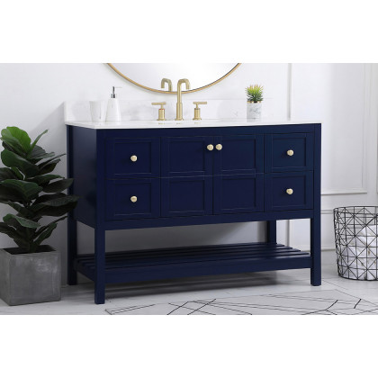 Elegant Bathroom Vanity - Blue (VF16448BL-BS)