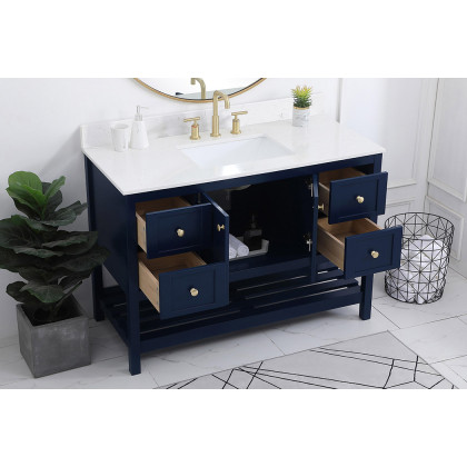 Elegant Bathroom Vanity - Blue (VF16448BL-BS)