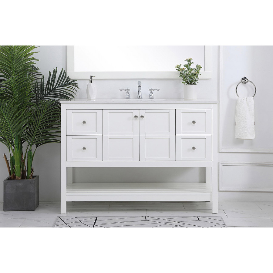 Elegant Bathroom Vanity - White (VF16448WH)