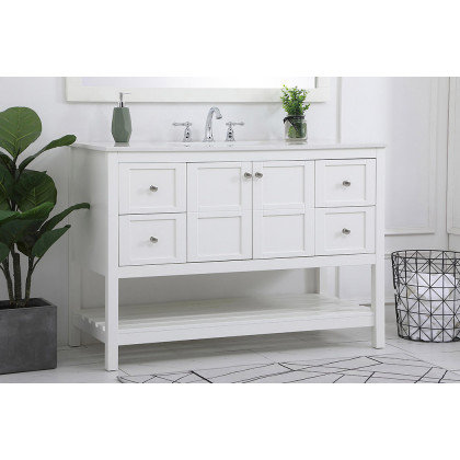 Elegant Bathroom Vanity - White (VF16448WH)