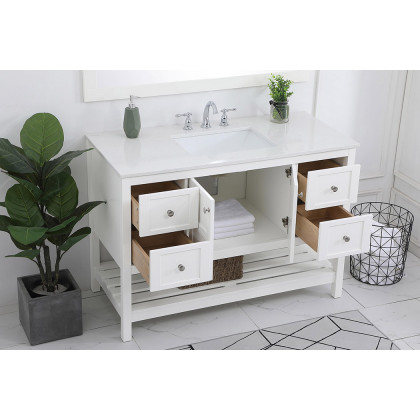 Elegant Bathroom Vanity - White (VF16448WH)