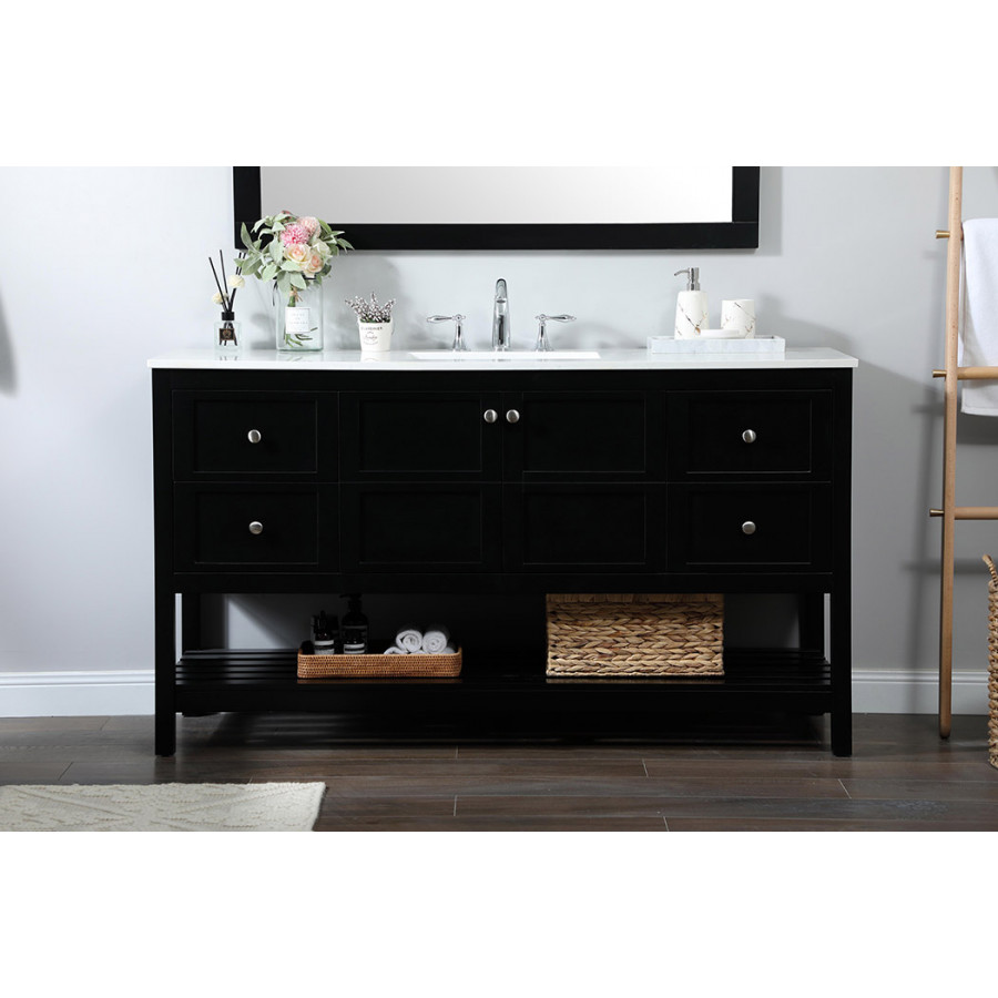 Elegant Bathroom Vanity - Black (VF16460BK)