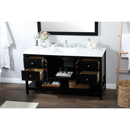 Elegant Bathroom Vanity - Black (VF16460BK)