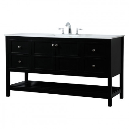 Elegant Bathroom Vanity - Black (VF16460BK)
