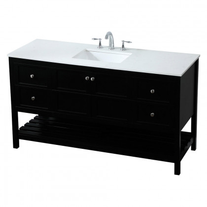Elegant Bathroom Vanity - Black (VF16460BK)