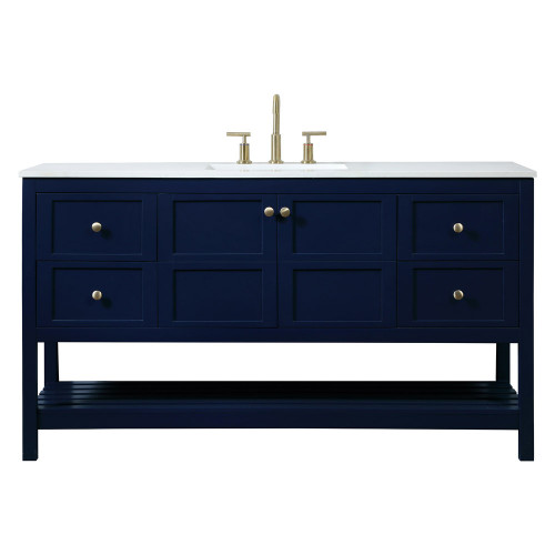 Elegant Bathroom Vanity - Blue (VF16460BL)