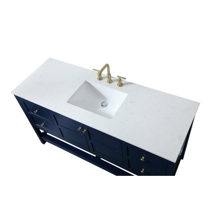 Elegant Bathroom Vanity - Blue (VF16460BL)