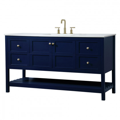 Elegant Bathroom Vanity - Blue (VF16460BL)