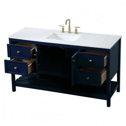 Elegant Bathroom Vanity - Blue (VF16460BL)
