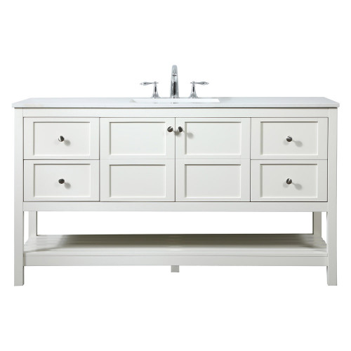 Elegant Bathroom Vanity - White (VF16460WH)