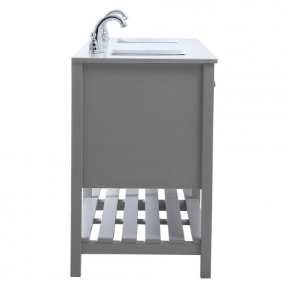 Elegant Bathroom Vanity - Gray, L 72" (VF16472DGR)