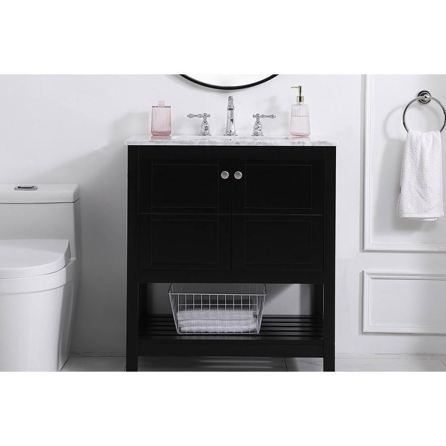 Elegant Bathroom Vanity - Black (VF16530BK)