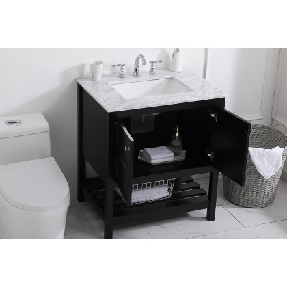 Elegant Bathroom Vanity - Black (VF16530BK)