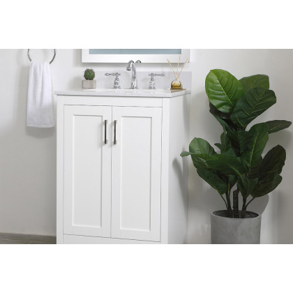 Elegant Bathroom Vanity - White (VF17024WH)