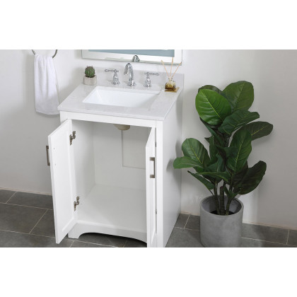 Elegant Bathroom Vanity - White (VF17024WH)